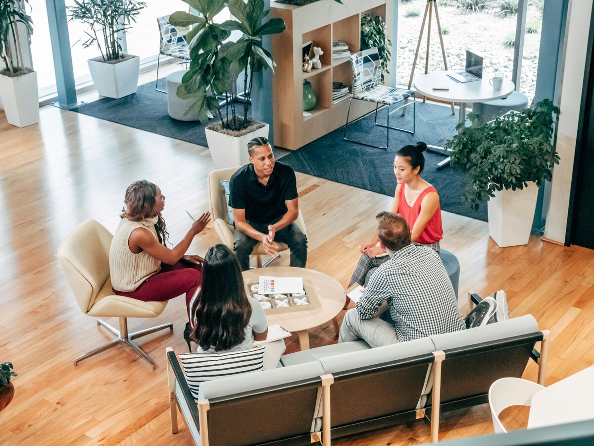 Group of people discussing
