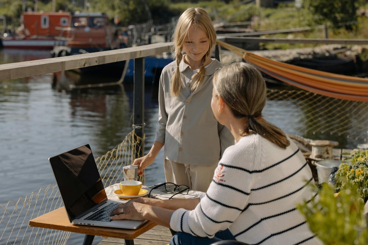 ladies by the  river