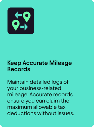 pinpoint "using mileage log books"