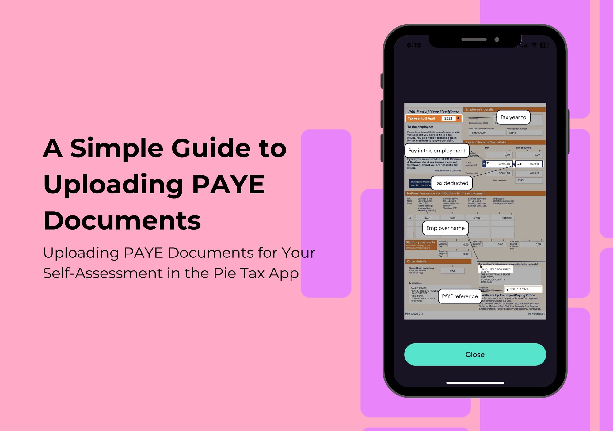 How to Upload PAYE Documents in the Pie Tax App
