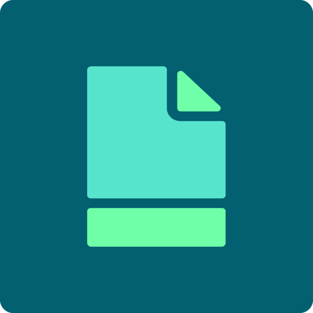 paper document teal icon