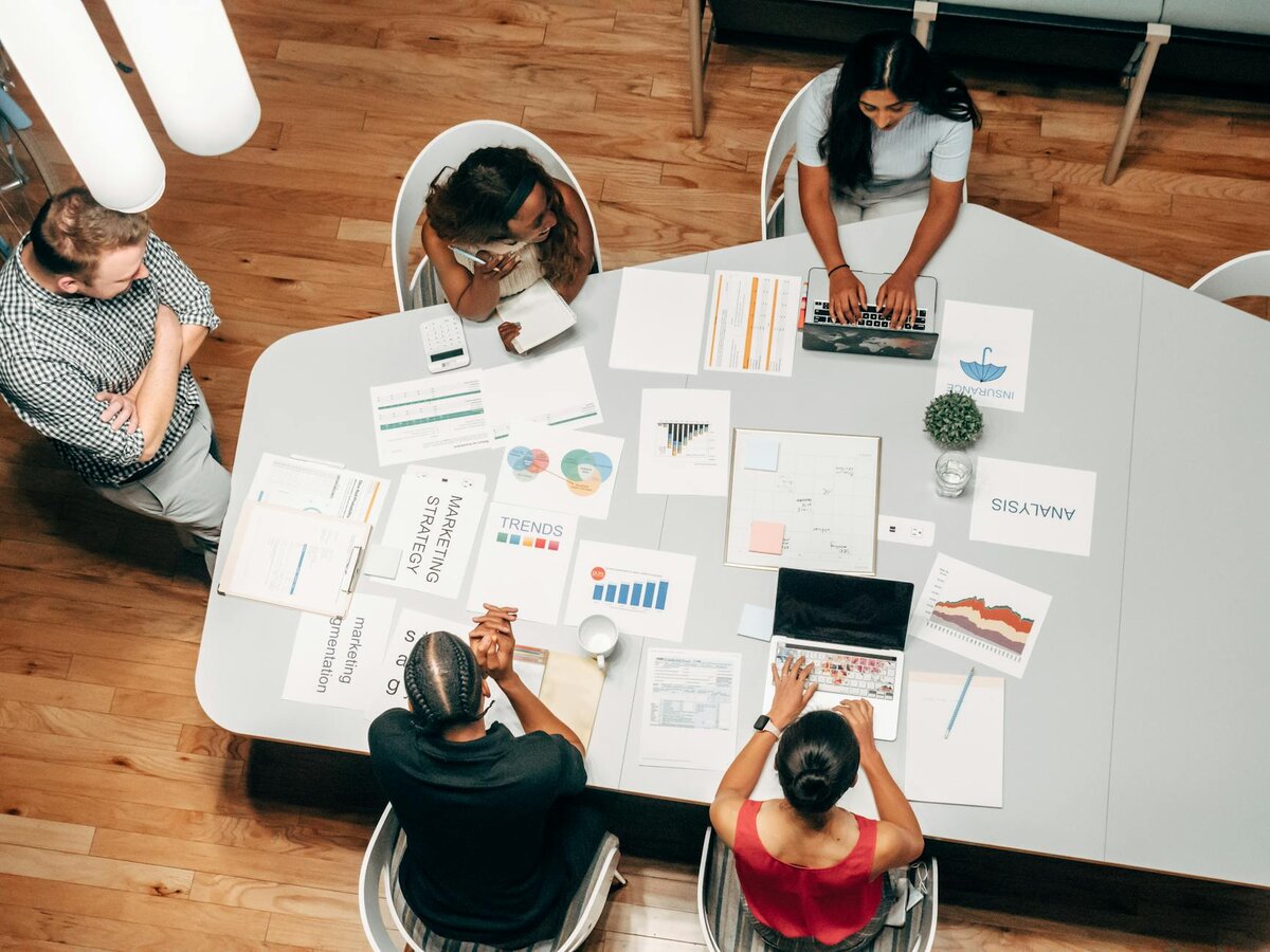 people at a desk