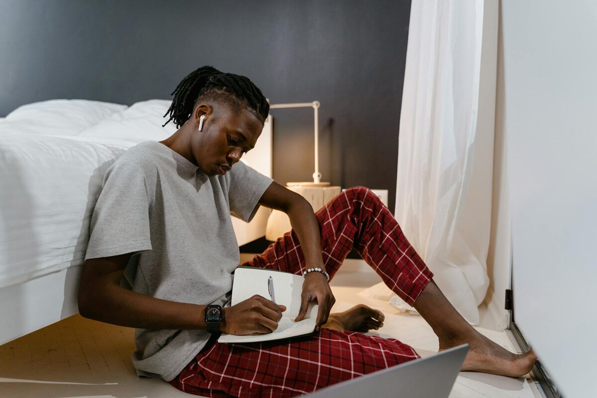 man with his laptop