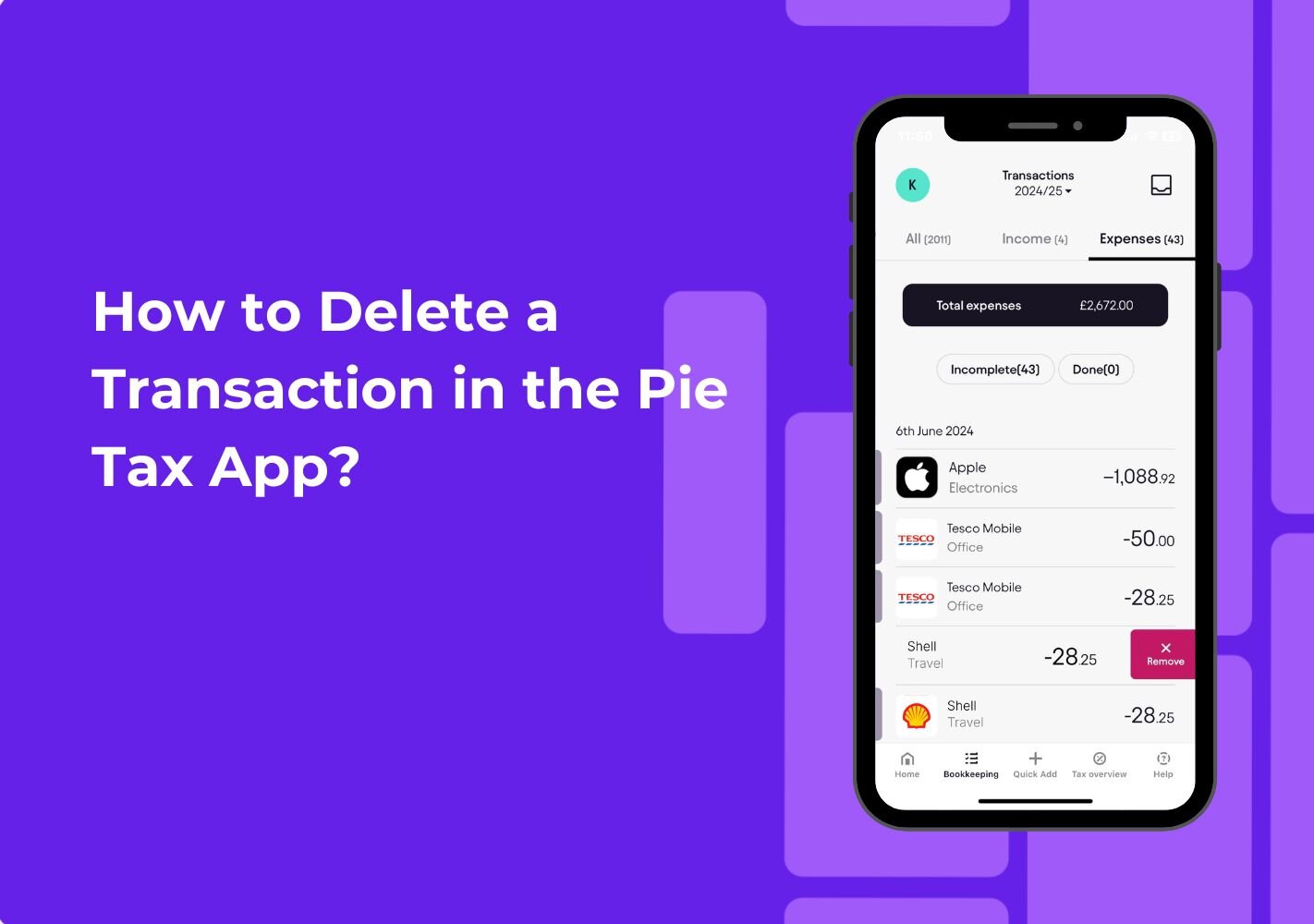 How to Unreconcile In The Pie Tax App?