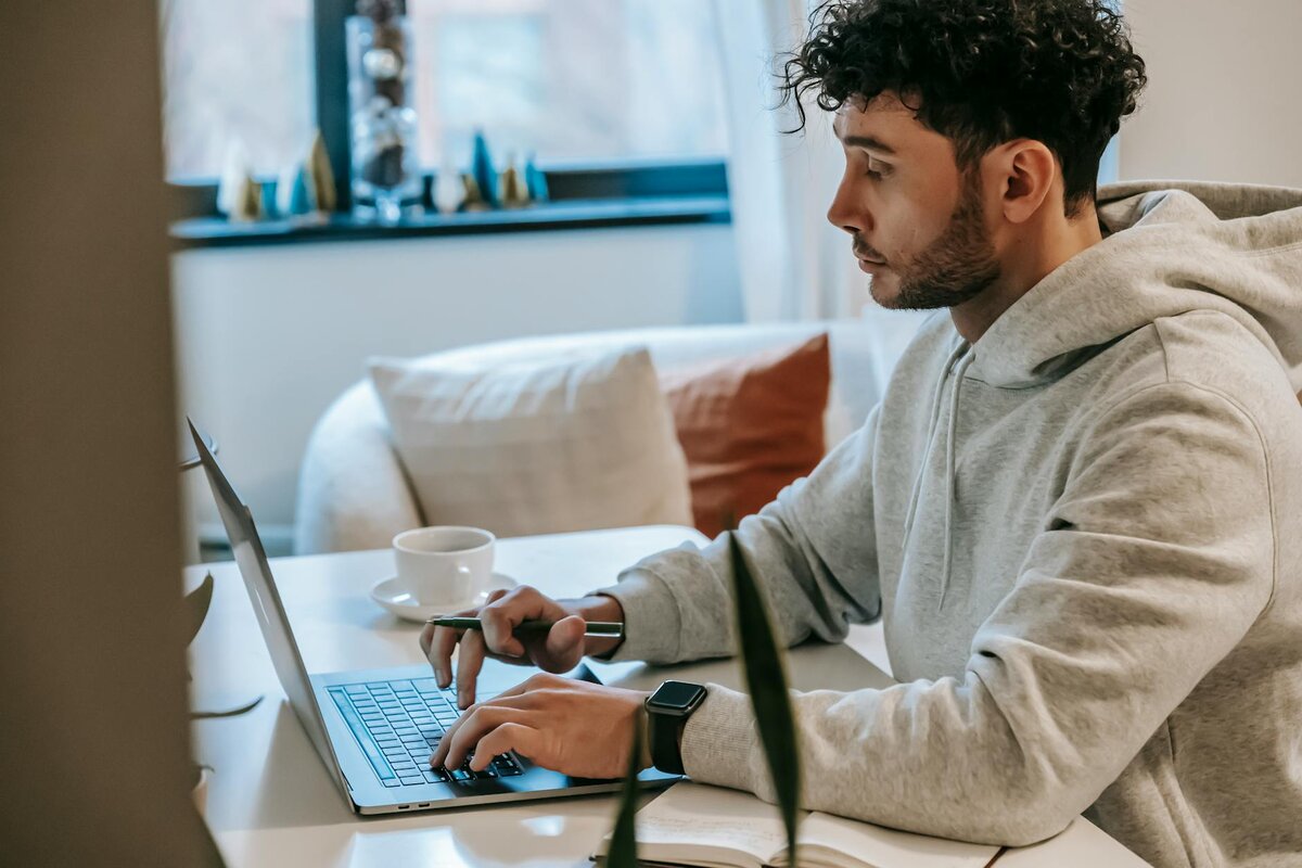 man on laptop