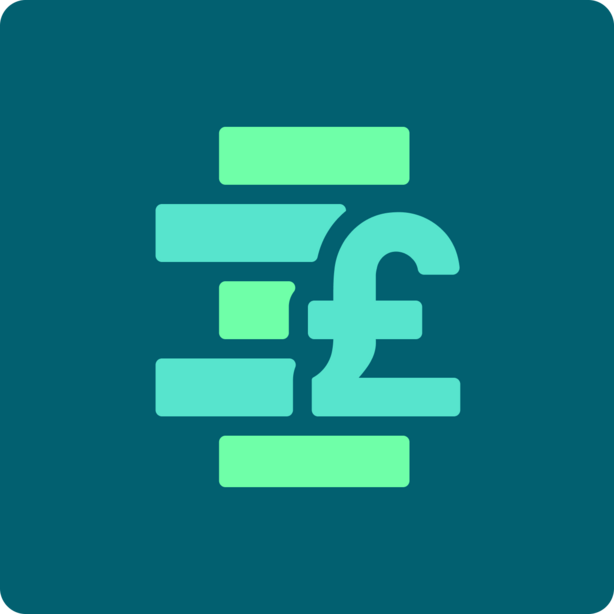 Euro with coined teal icon