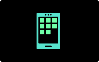 Mobile device icon representing app interface or dashboard