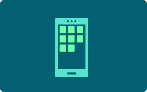 Mobile tax app icon for digital tax management