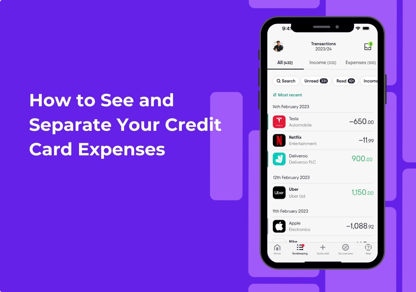 How to See and Separate Credit Card Expenses on the Pie App