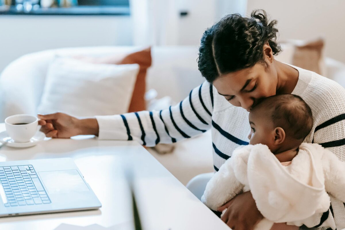 lady with baby