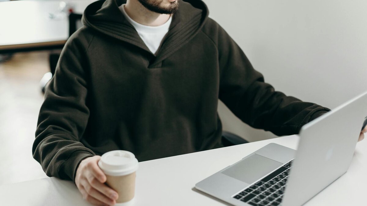 man with laptop