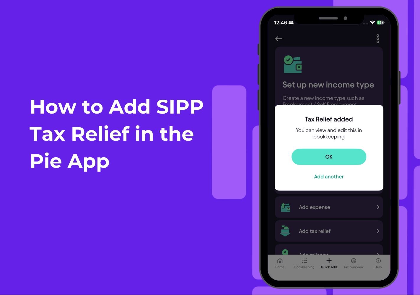 How to Add SIPP Tax Relief in the Pie App