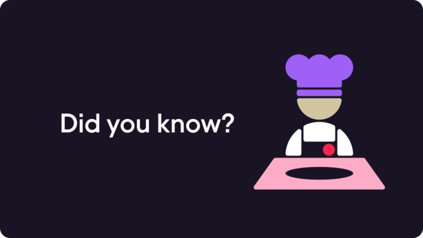 "Did you know?"" graphic with an icon of a chef standing behind a serving tray.